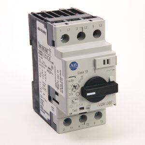 Molded-case Circuit Breaker with a Black Toggle Switch and Allen‑bradley Branding for Industrial Electrical Protection (four-pole).